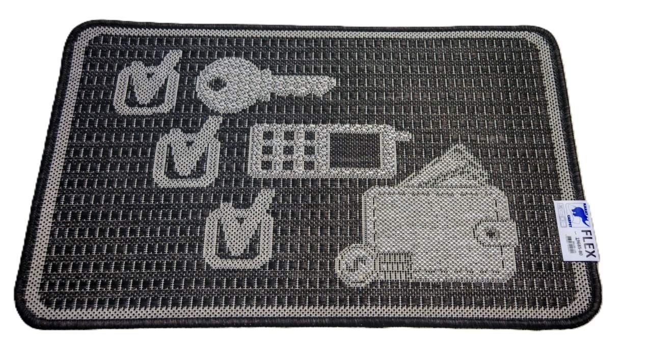 Covor Pentru Usa Intrare, Flex 19685/80, Antiderapant, Negru, 50x80 cm [3]