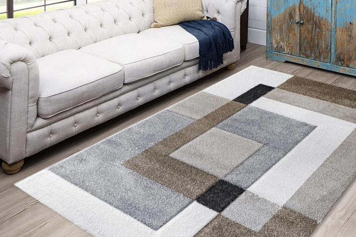 Covor Vegas Home, Model 18ESE, Crem / Gri, 80x150cm [2]