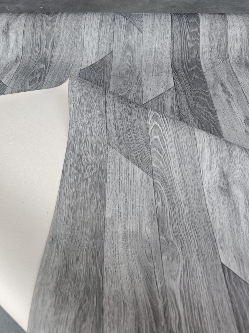 Linoleum Model Hungarian Oak 990D, Latime 200 cm, Gri Inchis [3]