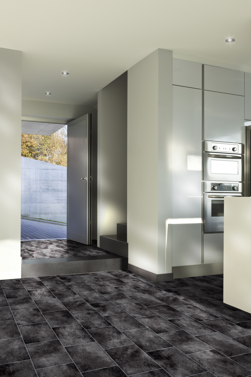 Linoleum Model Lara 8409, Latime 200 cm, Negru [2]