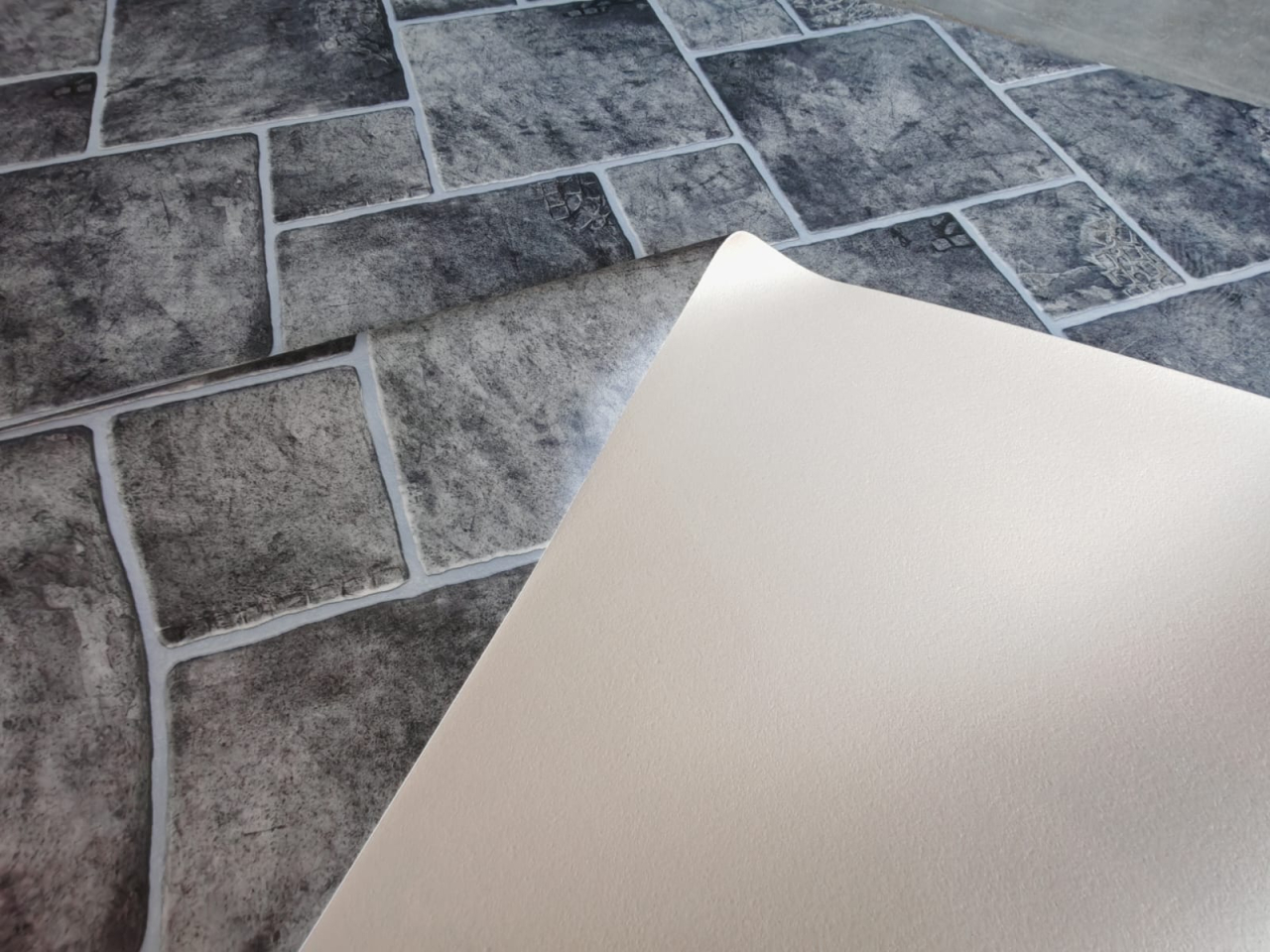 Linoleum Model Sand Stone 919, Latime 200 cm, Gri Inchis [6]