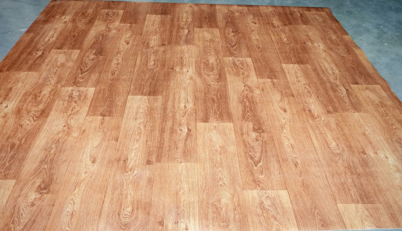 Linoleum PVC, Country Light Confort, Maro Deschis, Latime 2.5 m, Imitatie Parchet, Suport Pâslă [2]