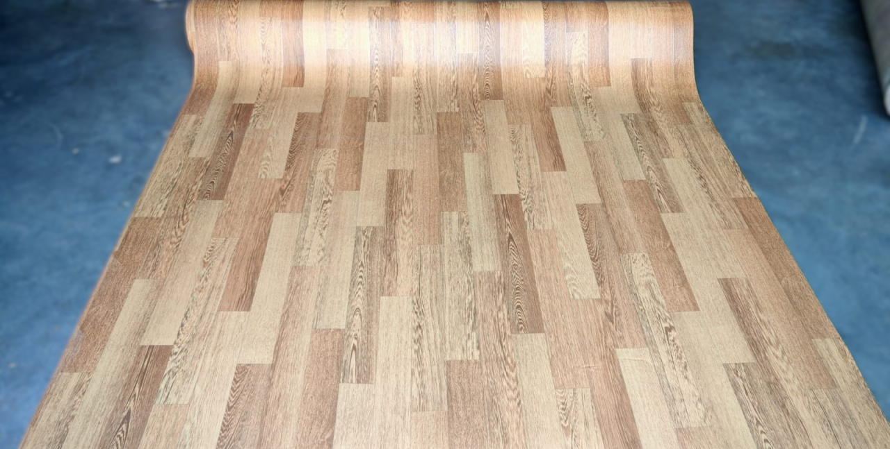 Linoleum PVC, Plank 056-4 Confort, Maro, Latime 2.5 m, Suport Pâslă [2]
