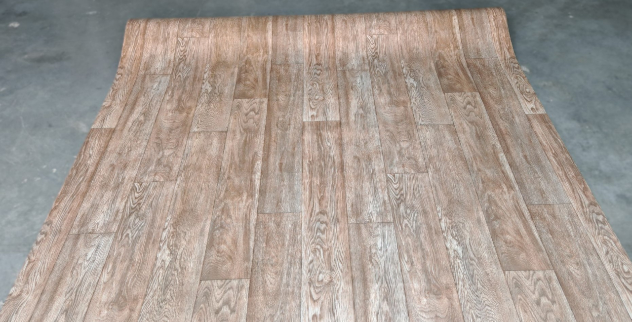 Linoleum PVC, Plank 069 Confort, Maro, Latime 3 m, Suport Pâslă [2]