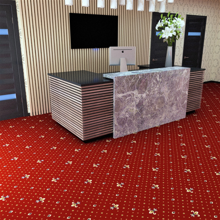 Mocheta Lotos 578-210, Rosu Bordeaux, Latime 200 cm, Diverse Lungimi [2]