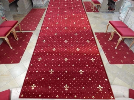 Mocheta Lotos 578-210, Rosu Bordeaux , Latime 400 cm, Diverse Lungimi [2]