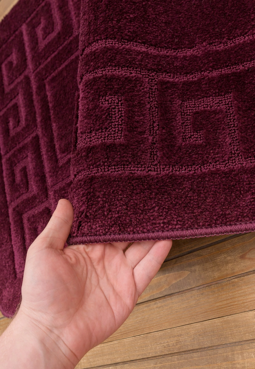 Set 2 Covorase Baie, Ethnic Aubergine, 50x80 cm, 40x50 cm [5]