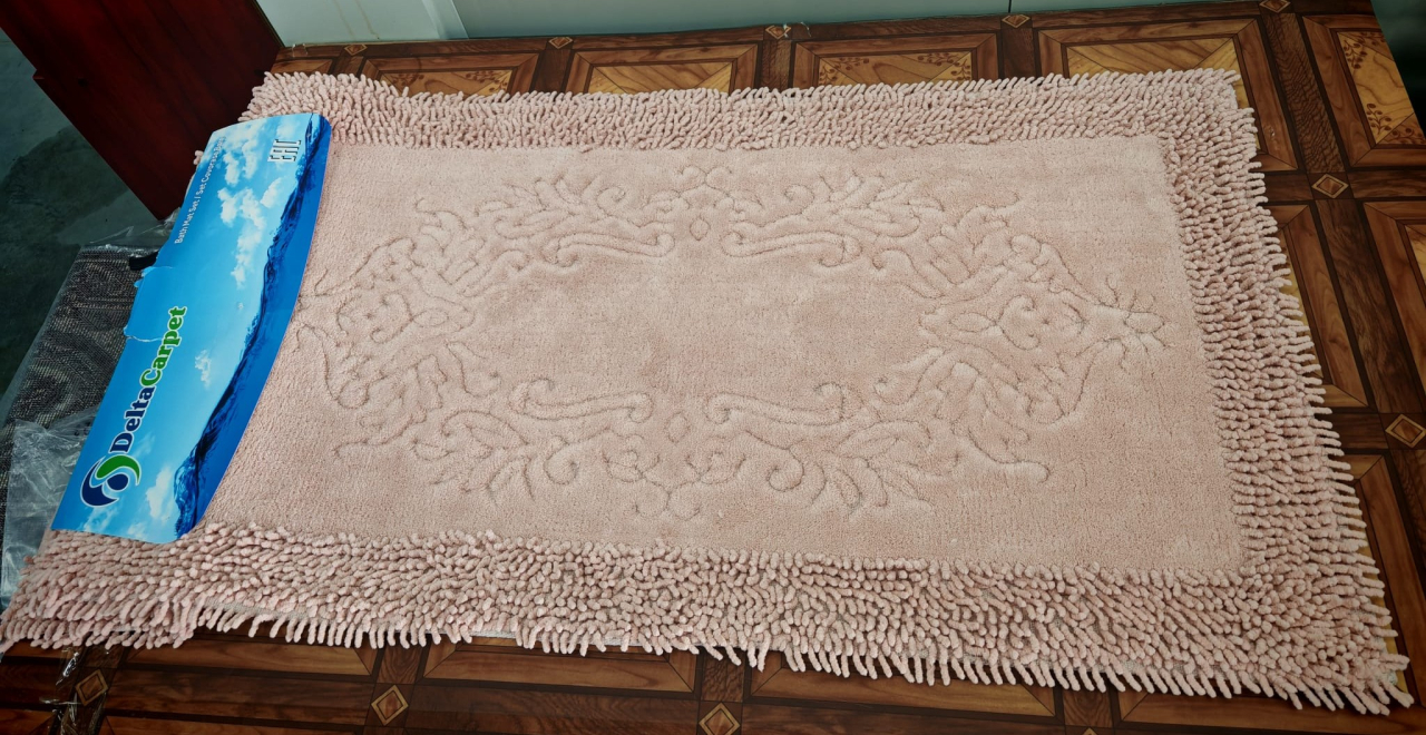 Set 2 Covorase Baie, Rombs 10 Roz, Covor 100% Bumbac, Dimensiunea 60x100 cm [2]
