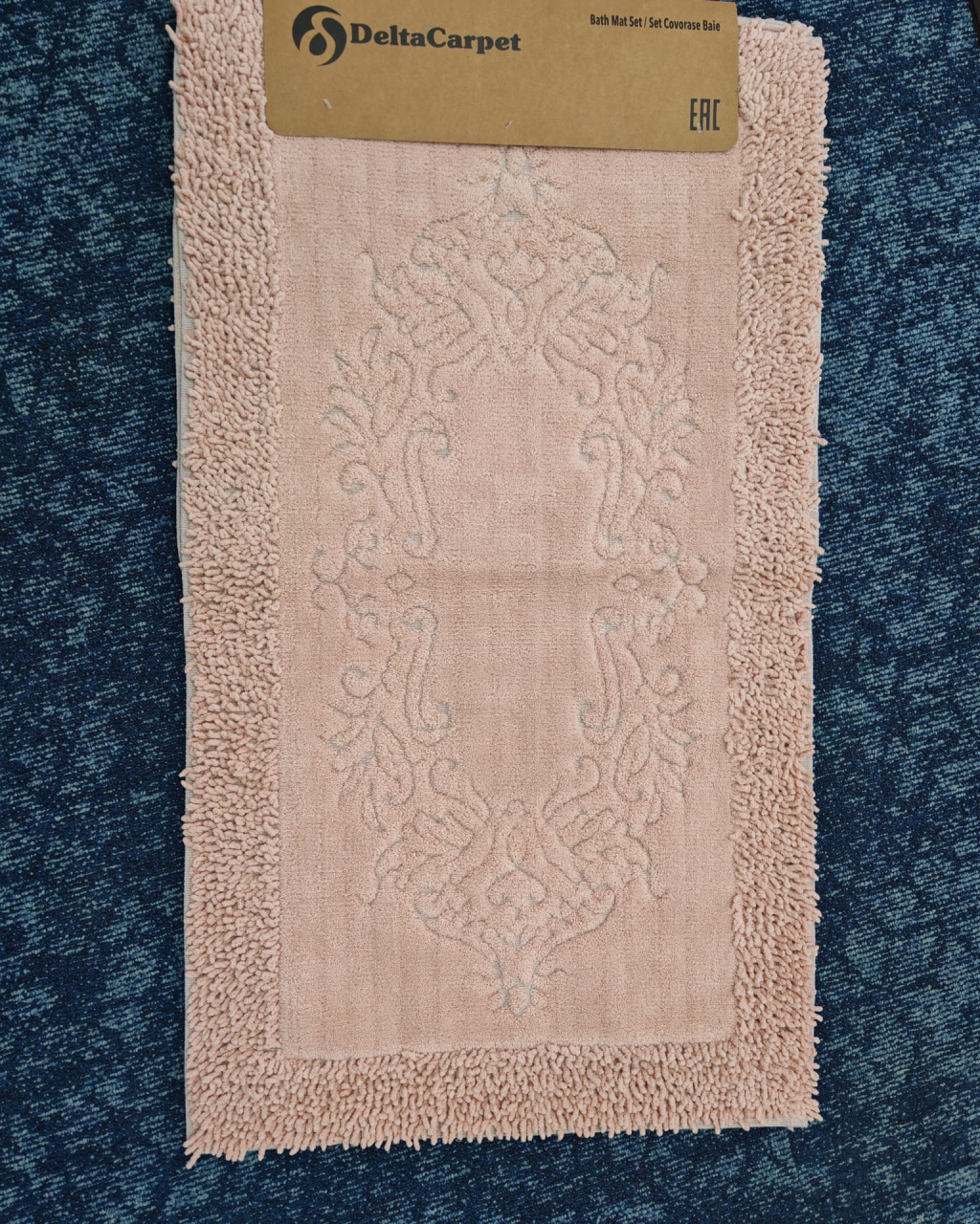Set 2 Covorase Baie, Rombs 10 Roz, Covor 100% Bumbac, Dimensiunea 60x100 cm [2]
