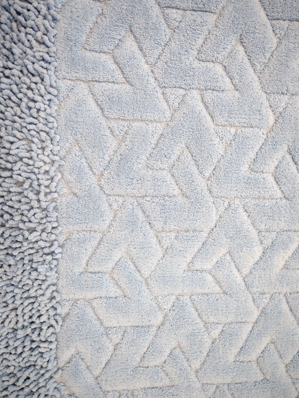 Set 2 Covorase Baie, Rombs 13 Albastru, Covor 100% Bumbac, Dimensiunea 60x100 cm [4]