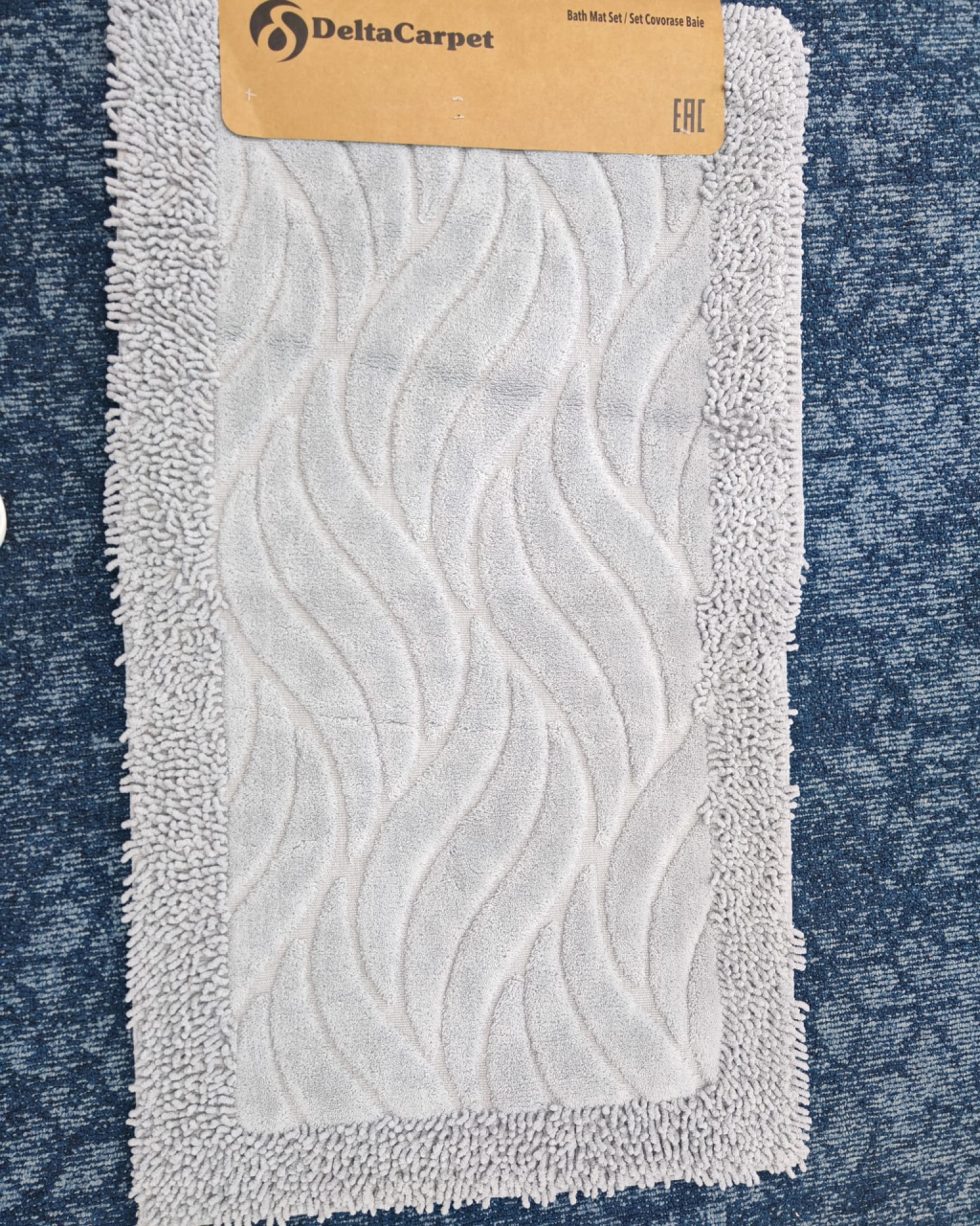 Set 2 Covorase Baie, Rombs 14 Gri, Covor 100% Bumbac, Dimensiunea 60x100 cm [2]