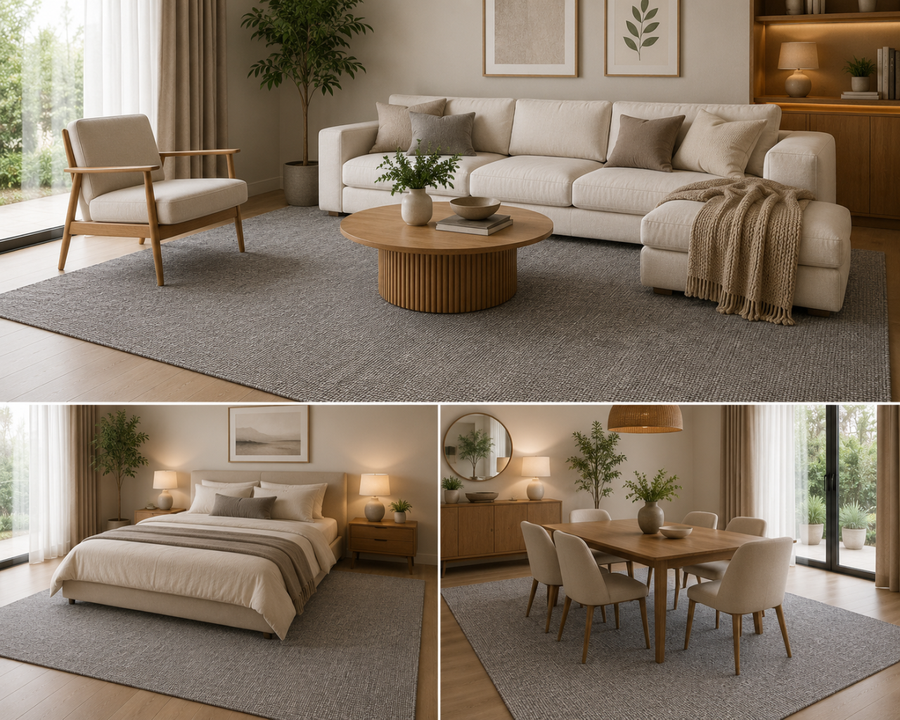 Set 3 Covoare Fargo 71501-070, Gri, 1 buc 80x150 cm, 1 buc 120x170 cm, 1 buc 200x290 cm [2]