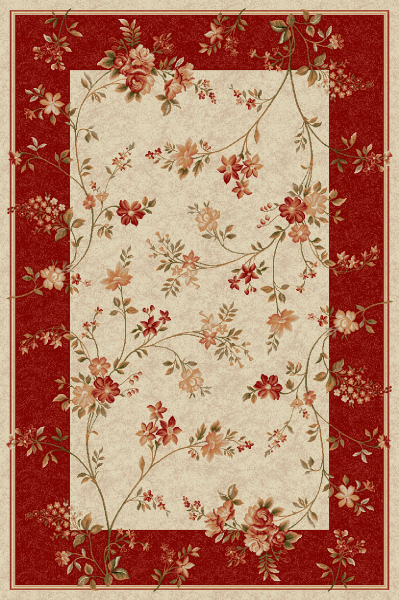 Set 3 Covoare Lotos 551-120, Crem / Rosu: 2 buc. 80x150 cm, 1 buc. 160x230 cm. [2]