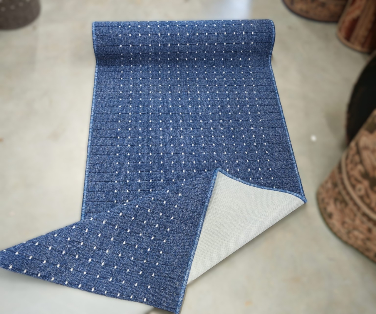 Traversa Antiderapanta, Stanford Albastru , Latime 80 cm, Diverse Lungimi [2]