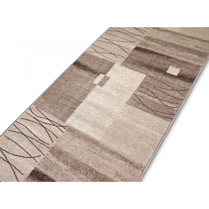 Traversa Covor, Daffi 13068, Bej / Maro, Latime 90 cm, Diverse Lungimi [3]