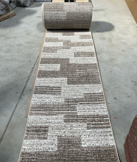 Traversa Covor, Fashion 32002, Bej / Maro, Latime 120 cm, Diverse Lungimi [2]