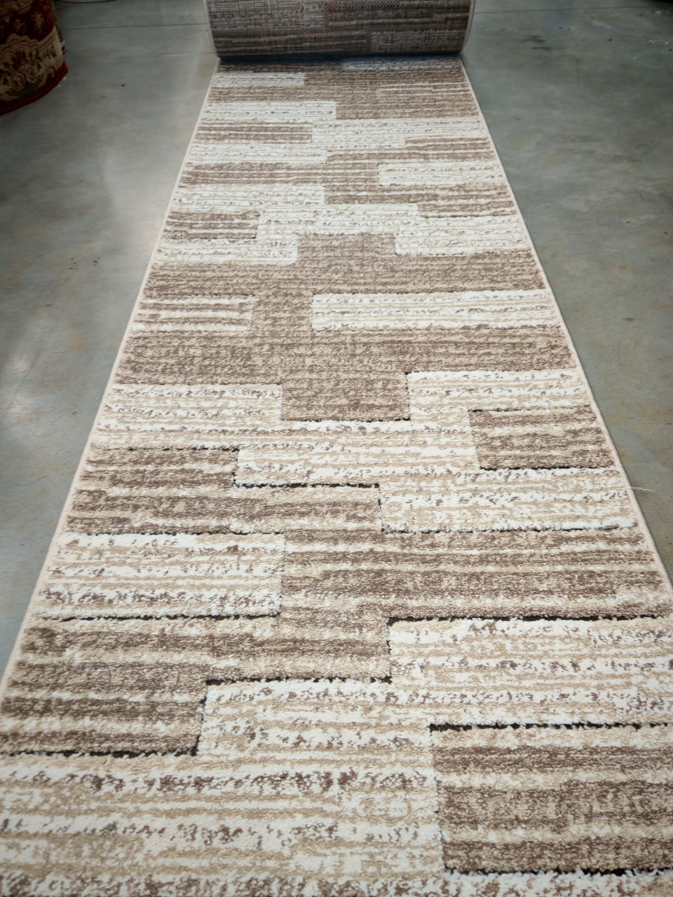 Traversa Covor, Fashion 32002, Bej / Maro, Latime 80 cm, Diverse Lungimi [5]