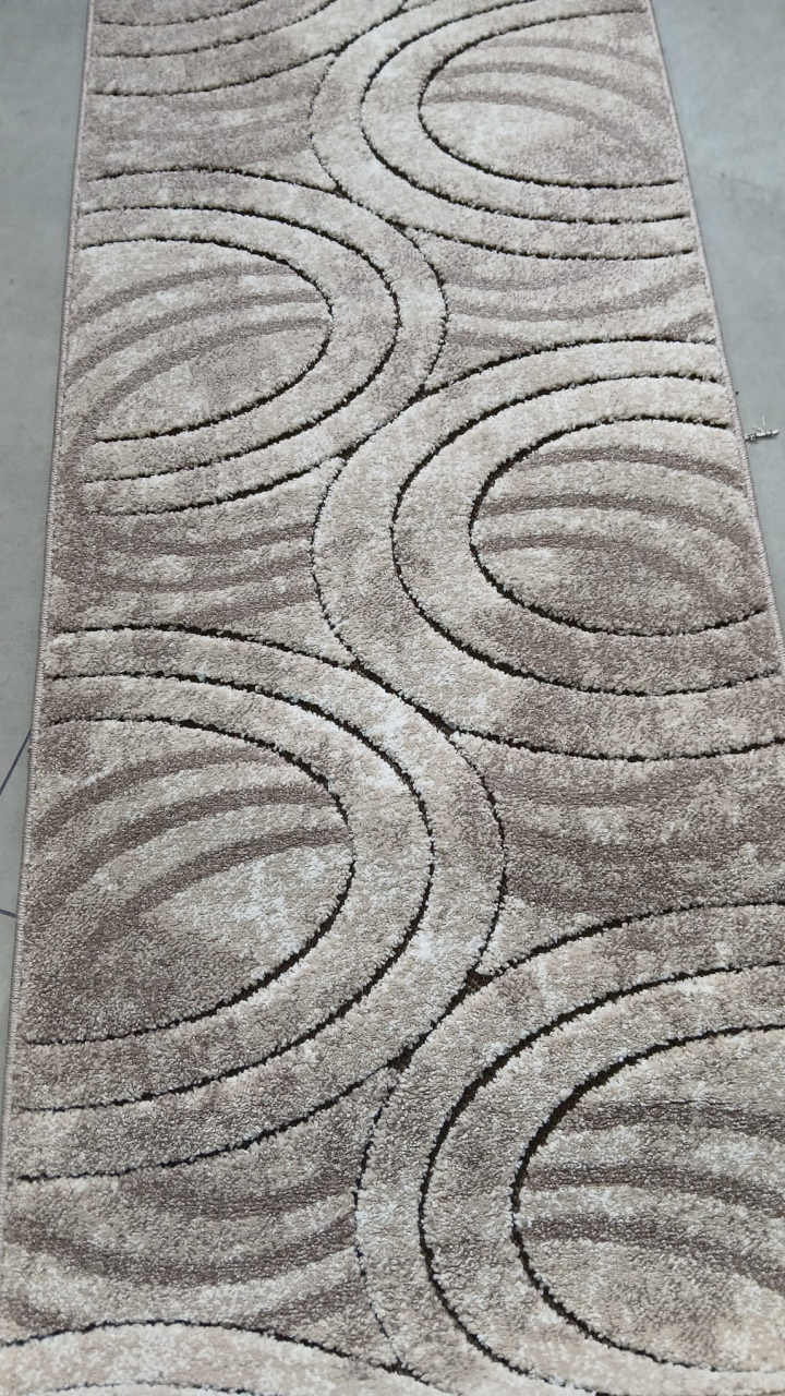 Traversa Covor, Fashion 32006, Bej / Maro, Latime 60 cm, Diverse Lungimi [3]