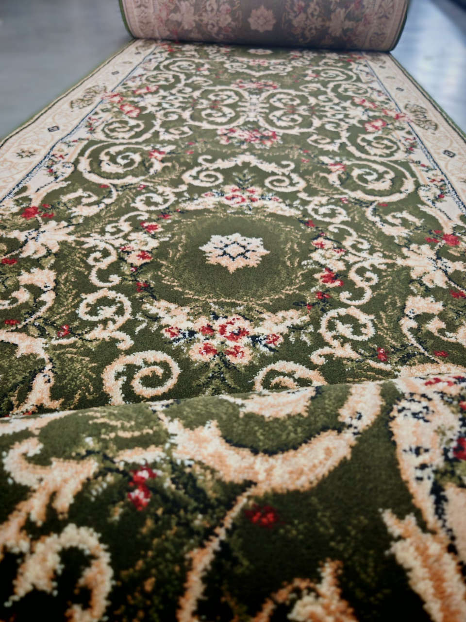 Traversa Covor, Lotos 15002, Verde, Latime 120 cm, Diverse Lungimi [3]