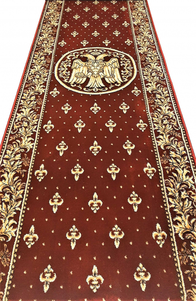 Traversa Covor, Lotos 15032, Rosu, Model Bisericesc, Latime 100 cm, Diverse Lungimi, 1800 gr/mp [10]
