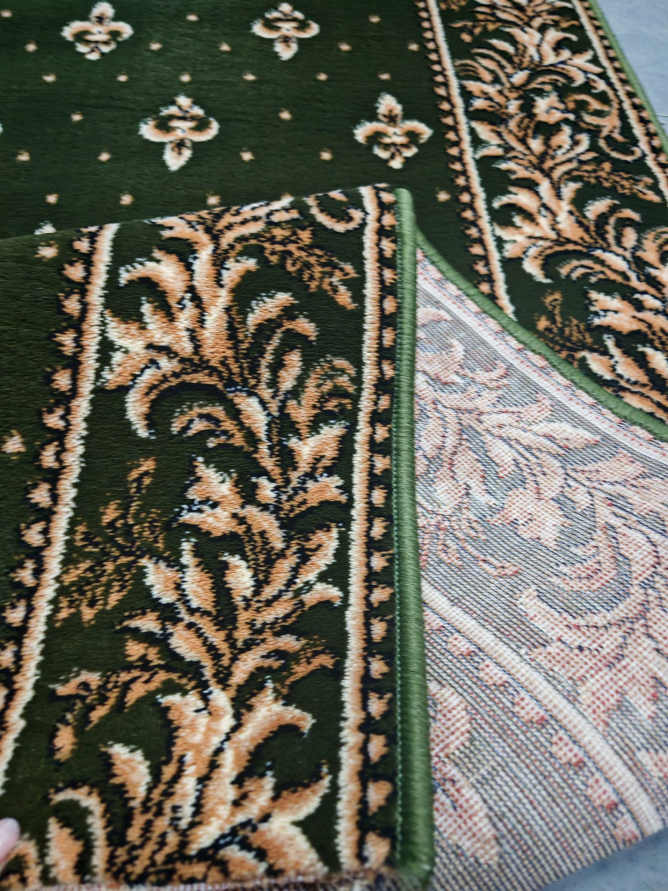 Traversa Covor, Lotos 15033, Verde, Model Bisericesc, Latime 80 cm, Diverse Lungimi, 1800 gr/mp [5]