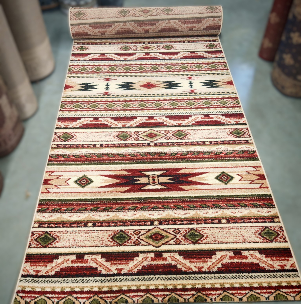 Traversa Covor, Lotos 15080, Bej/Grena, Latime 200 cm, Diverse Lungimi [3]