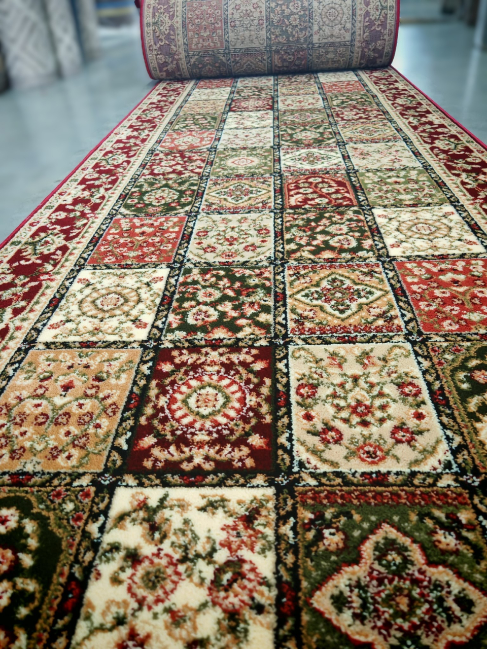 Traversa Covor, Lotos 1518, Rosu, Latime 60 cm, Diverse Lungimi, 1800 gr/mp [5]