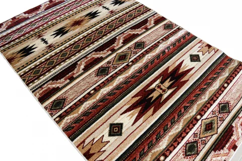 Traversa Covor, Lotos 15080, Bej / Grena, Latime 120 cm, Diverse Lungimi [5]