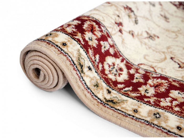 Traversa Covor, Lotos 523, Bej / Grena, Latime 80 cm, Diverse Lungimi, 1800 gr/mp [5]