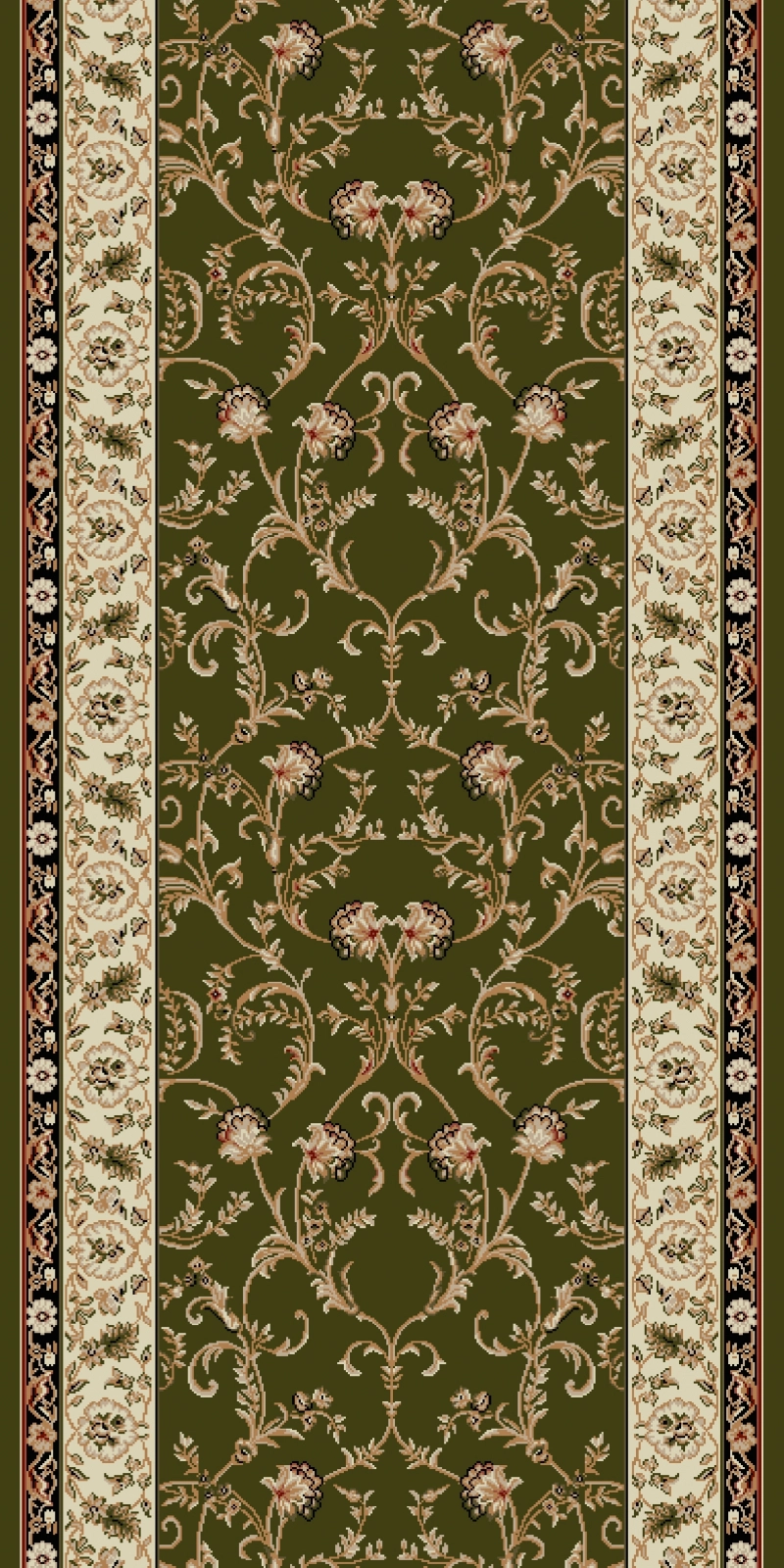 Traversa Covor, Lotos 523, Verde, Latime 150 cm, Diverse Lungimi, 1800 gr/mp [4]