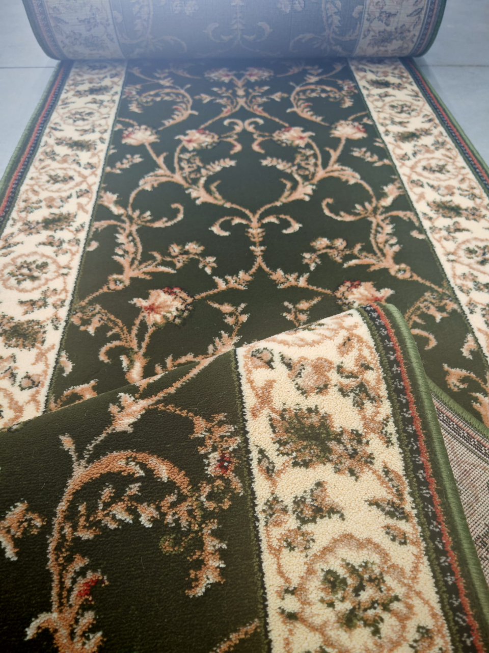 Traversa Covor, Lotos 523, Verde, Latime 150 cm, Diverse Lungimi, 1800 gr/mp [4]
