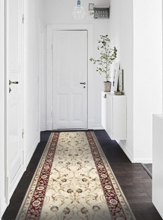 Traversa Covor, Lotos 523, Bej / Grena, Latime 60 cm, Diverse Lungimi, 1800 gr/mp [3]