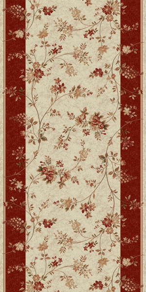 Traversa Covor, Lotos 551, Crem / Rosu, Latime 100 cm, Diverse Lungimi, 1800 gr/mp [2]