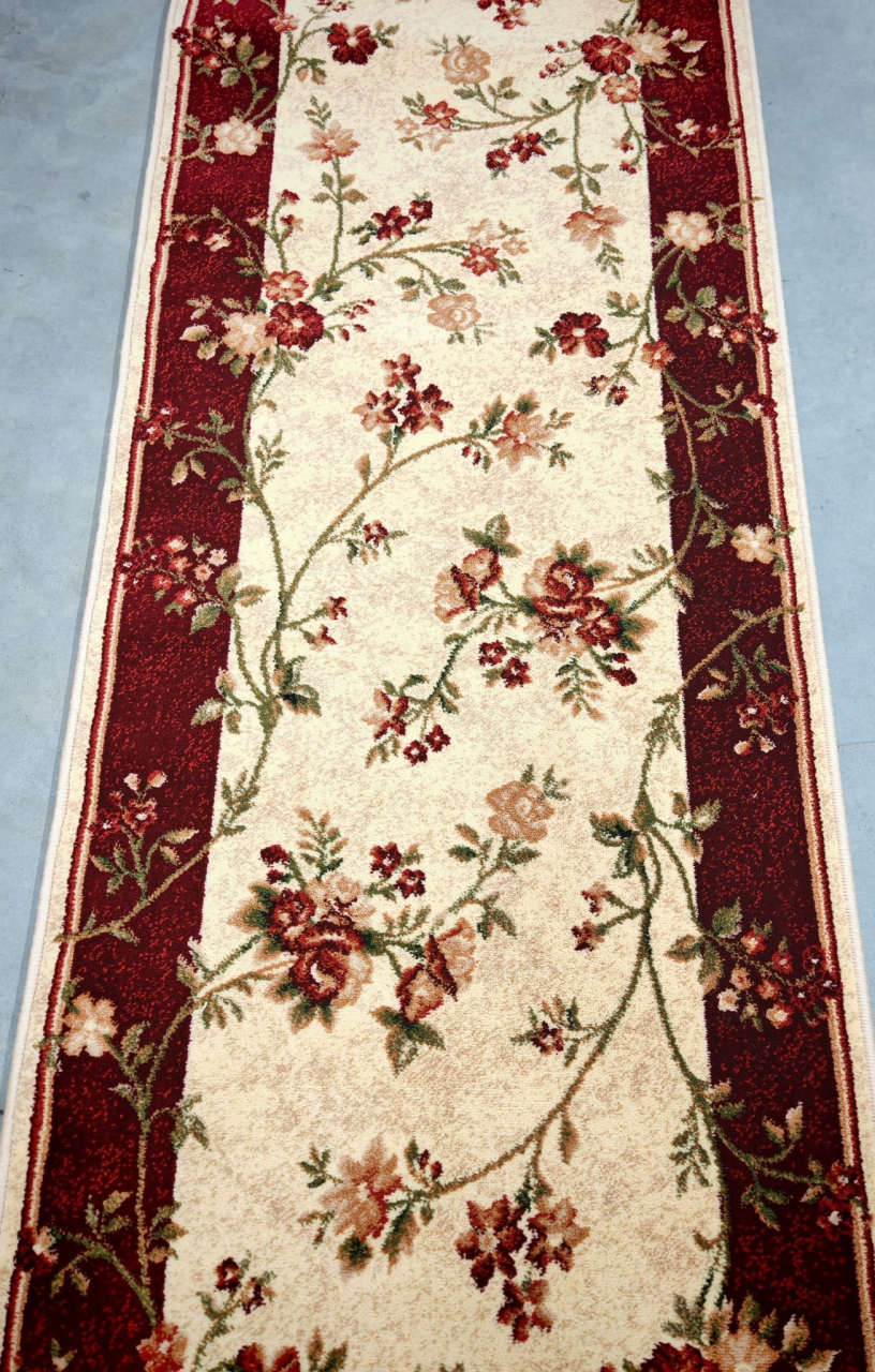 Traversa Covor, Lotos 551, Crem / Rosu, Latime 100 cm, Diverse Lungimi, 1800 gr/mp [4]