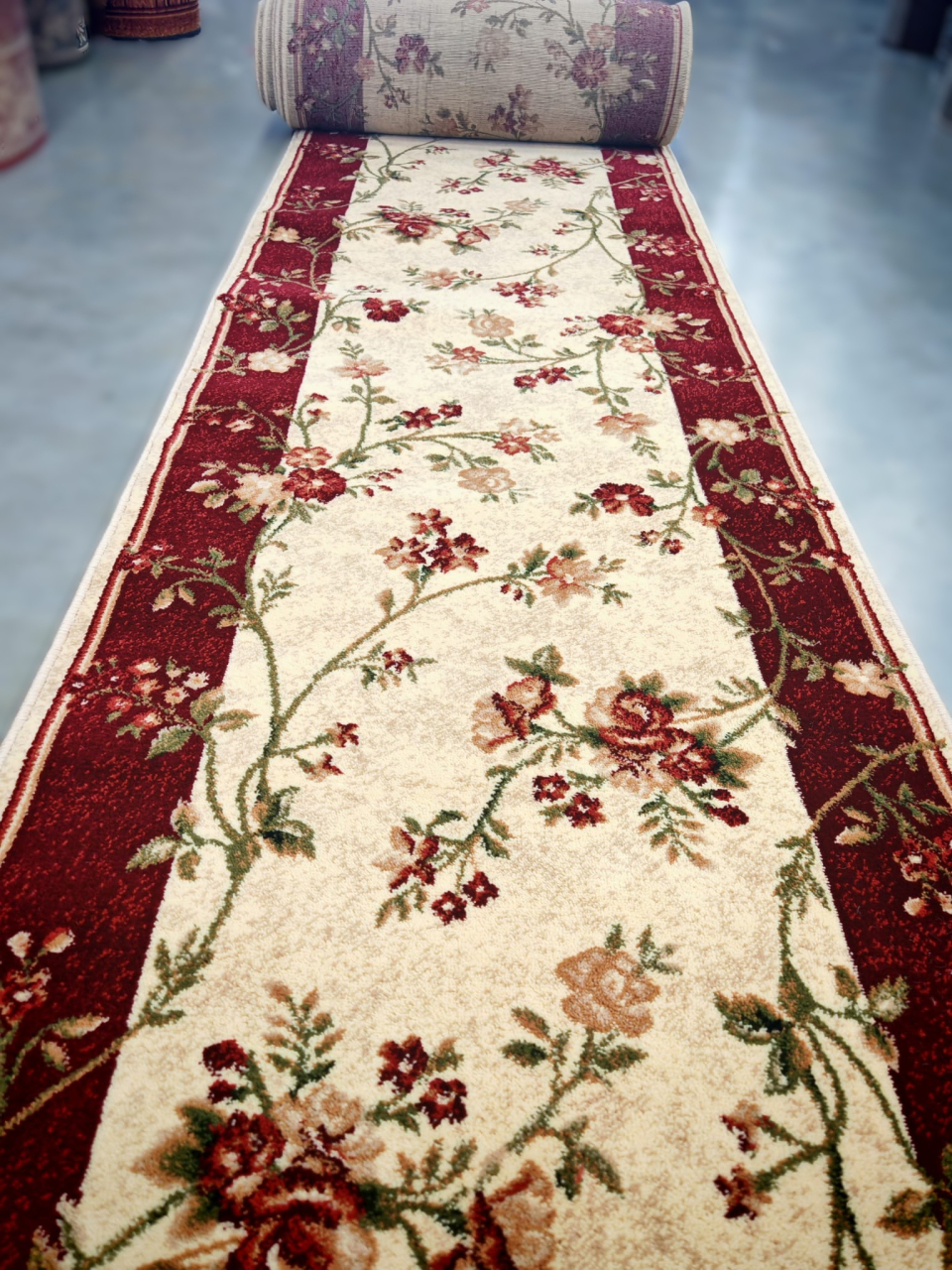 Traversa Covor, Lotos 551, Crem / Rosu, Latime 120 cm, Diverse Lungimi, 1800 gr/mp [3]