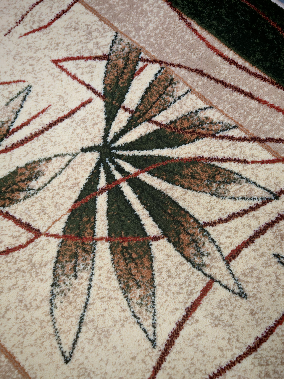 Traversa Covor, Lotos 552, Crem / Verde, Latime 100 cm, Diverse Lungimi, 1800 gr/mp [9]
