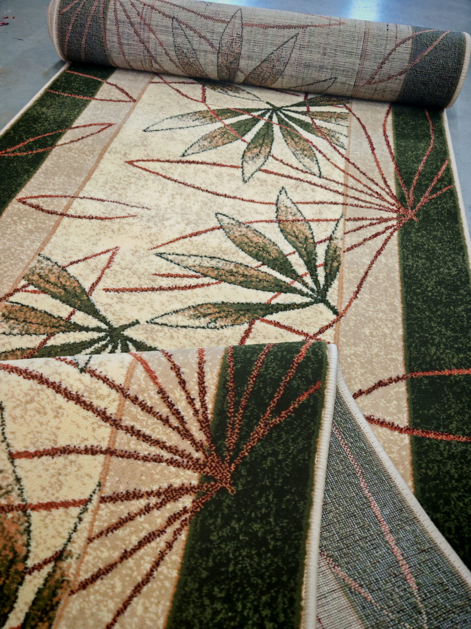 Traversa Covor, Lotos 552, Crem / Verde, Latime 100 cm, Diverse Lungimi, 1800 gr/mp [4]