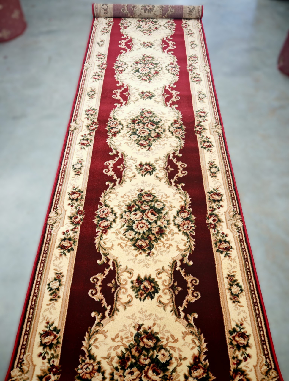 Traversa Covor, Lotos 574-210, Rosu / Crem, Latime 120 cm, Diferite Lungimi, 1800 gr/mp [2]