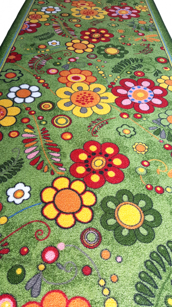 Traversa Flori, Verde, Latime 100 cm, Diverse Lungimi, 820 gr/mp [2]