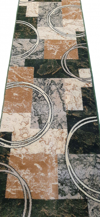 Traversa Covor, Lotos 15001, Verde, Latime 100 cm, Diverse Lungimi, 1800 gr/mp [3]