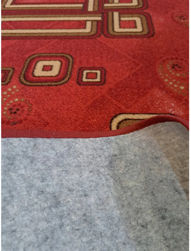 Traversa Model Print 1311, Rosu, Suport Pasla, Latime 150 cm, 820 gr/mp [4]
