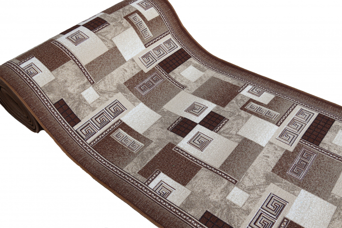 Traversa Model Print Germes, Maro / Bej , Suport Pasla, Latime 60 cm [2]