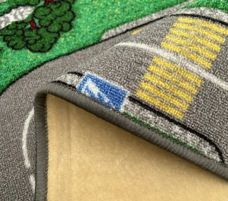 Traversa Model Print Roads ,Verde /Multicolor, Suport Pasla, Latime 100 cm, 820 gr/mp [4]