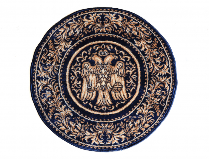 Covor Lotos, Model Bisericesc, 15032, Albastru, Rotund, 67x67 cm, 1800 gr/mp [2]