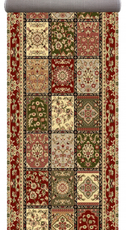 Traverse Hol - Traversa Covor, Lotos 1518, Rosu, Latime 150 cm, Diverse Lungimi, 1800 gr/mp