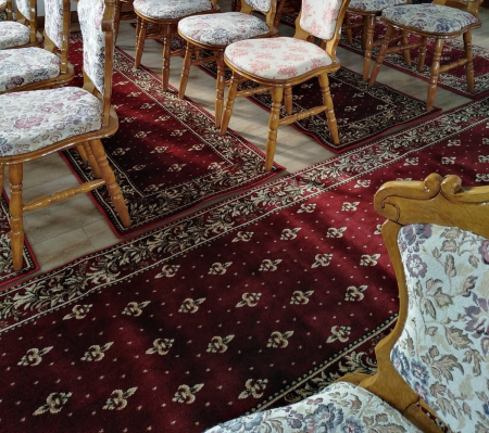 Traversa Covor, Lotos 15033, Rosu, Model Bisericesc, Diverse Dimensiuni, 1800 gr/mp [4]