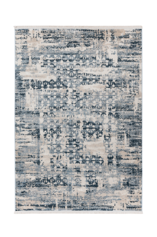 Covoare Living - Covor abstract Adela 325, Crem/Albastru Inaltime fir 11 mm