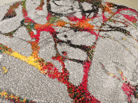 Covor Modern, Kolibri Abstract, 11187, Multicolor, Rotund, 100x100 cm , 2200 gr/mp [5]