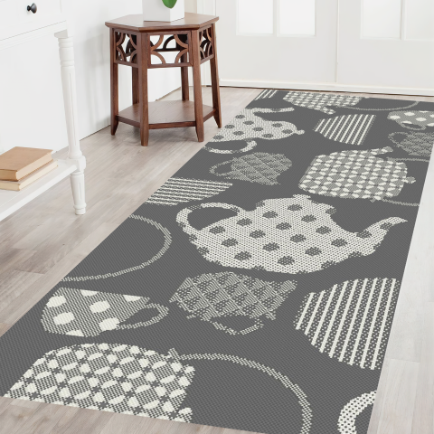 Covor Antiderapant, Flex 19056, Gri, 75x200 cm, 1500 gr/mp [1]