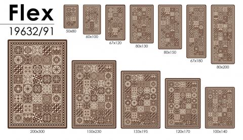 Covor Antiderapant, Flex 19632-91, Maro, 75x200 cm, 1500 gr/mp [3]
